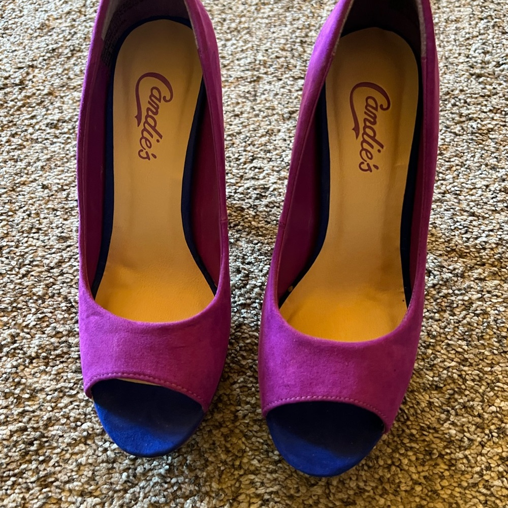 Candies multicolored heel dress shoes size 6